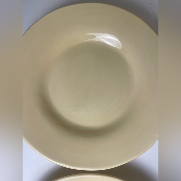 Pottery Barn Sausalito Amber Yellow Dinner Plates 12” Set of 4 Hand Painted - Picture 4 of 7
